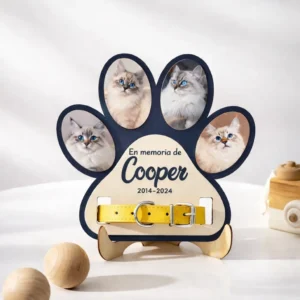 Marco conmemorativo huella para mascota personalizado