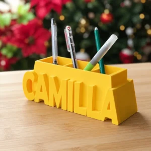 Portalápices de escritorio personalizados impresos en 3D